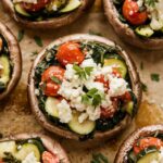 healthy vegetarian dinner Stuffed Portobello mushroom